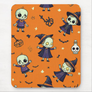 Spooky Chic Halloween Pillow - Frightfully Festive Mouse Mat
