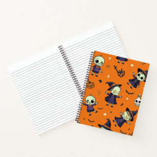 Spooky Chic Halloween Pillow - Frightfully Festive Notebook