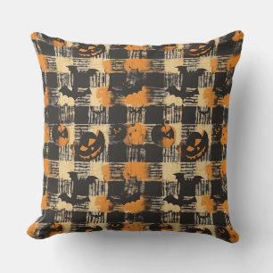 Spooky Chic Halloween Throw Pillow