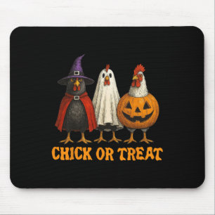 Spooky Chicken Crew Chick Or Treat Funny Halloween Mouse Mat