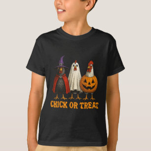 Spooky Chicken Crew Chick Or Treat Funny Halloween T-Shirt