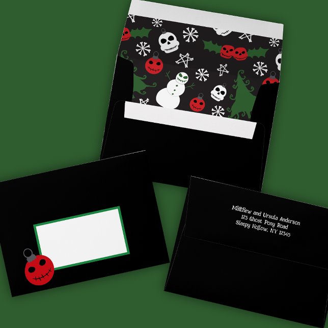 Spooky Christmas Creepy Goth Themed Holiday Envelope (Creator Uploaded)