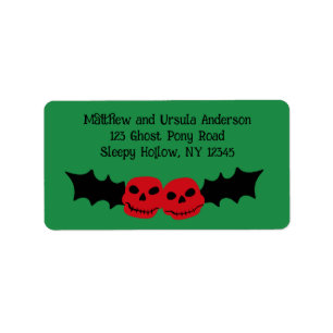 Spooky Christmas Creepy Goth Themed Holiday Label