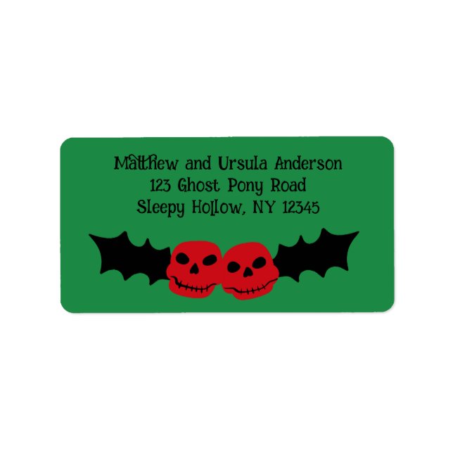 Spooky Christmas Creepy Goth Themed Holiday Label (Front)