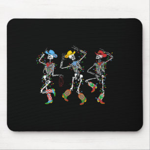 Spooky Christmas Skeleton Dancing Western Cowboy X Mouse Mat