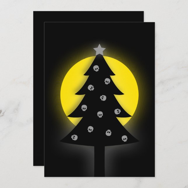 Spooky Christmas Tree Invitation (Front/Back)
