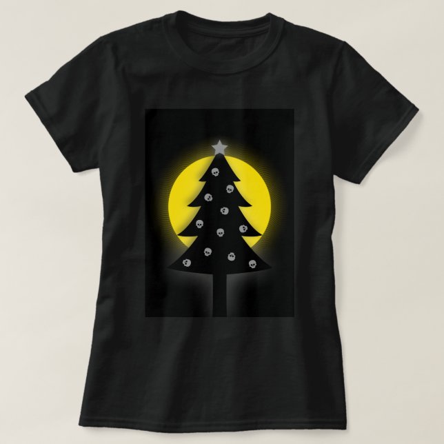 Spooky Christmas Tree T-Shirt (Design Front)