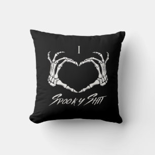 Spooky Classic - Skeleton Hands Heart Cushion