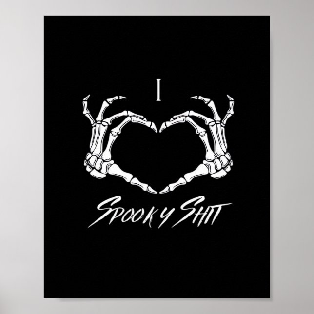 Spooky Classic - Skeleton Hands Heart Poster (Front)