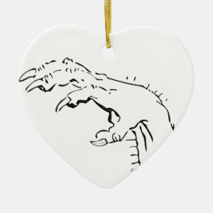 Spooky Claw Hand Eerie Ceramic Tree Decoration