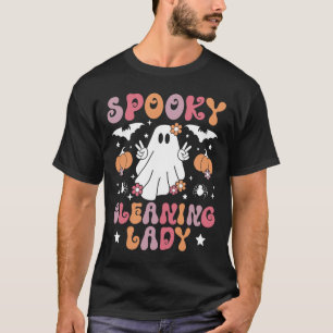 Spooky Cleaning Lady Halloween Housekeeping Cleane T-Shirt