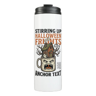 Spooky Coffee Halloween Haunted Mug Graphic Shirt_