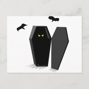 Spooky Coffin Postcard