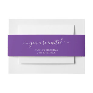 Spooky Colors - Purple Invitation Belly Band