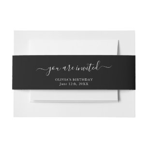 Spooky Colours - Black Invitation Belly Band