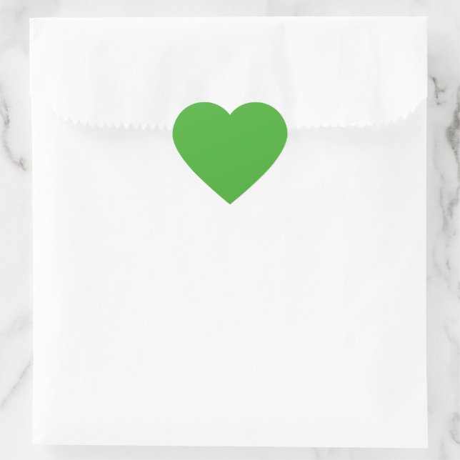 Spooky Colours - Bright Green Heart Sticker (Bag)