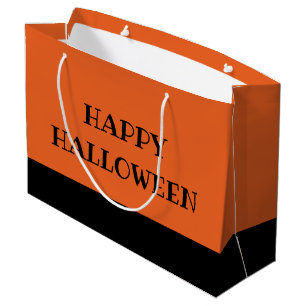 Spooky Colours - Deep Orange & Black Large Gift Ba Bag