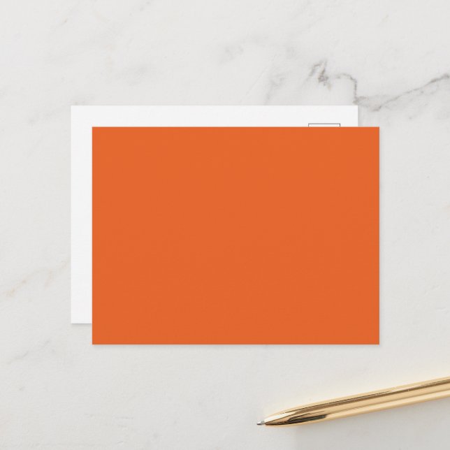 Spooky Colours - Deep Orange Postcard (Front/Back In Situ)