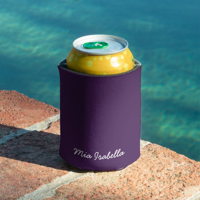 Spooky Colours - Deep Purple Custom Name Can Coole Can Cooler (In Situ Pool)