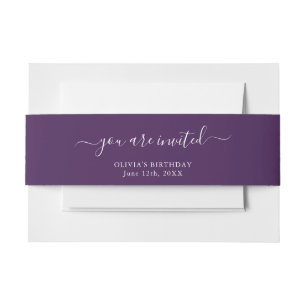 Spooky Colours - Deep Purple Invitation Belly Band