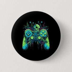 Spooky Cool Gaming Controller Video Game 1 6 Cm Round Badge