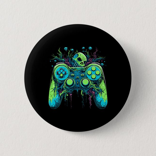 Spooky Cool Gaming Controller Video Game 1  6 Cm Round Badge (Front)