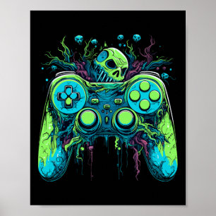 Spooky Cool Gaming Controller Video Game 1 Poster