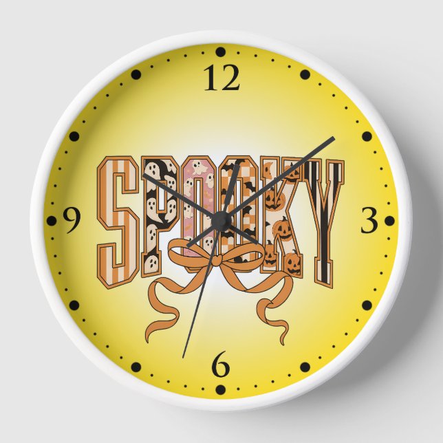 Spooky Coquette Halloween Aesthetic-66166 Clock (Front)
