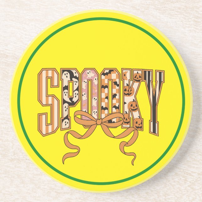 Spooky Coquette Halloween Aesthetic-66166 Coaster (Front)