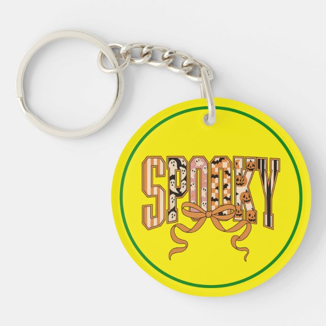 Spooky Coquette Halloween Aesthetic-66166 Key Ring (Front)