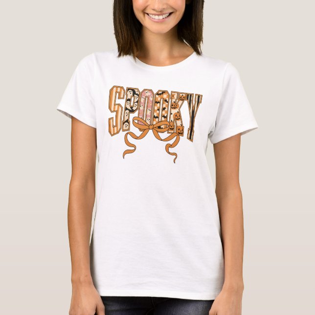 Spooky Coquette Halloween Aesthetic-66166 T-Shirt (Front)