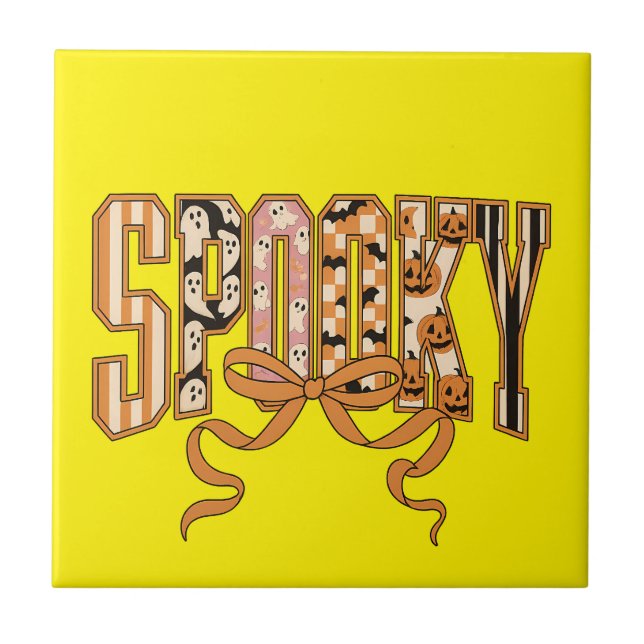 Spooky Coquette Halloween Aesthetic-66166 Tile (Front)