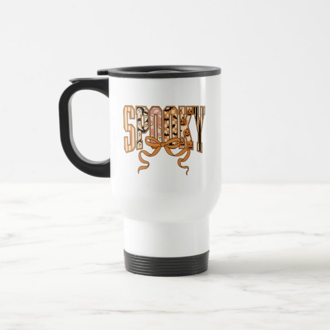 Spooky Coquette Halloween Aesthetic-66166 Travel Mug (Left)