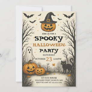 Spooky Costume Bash Halloween Party Invitation