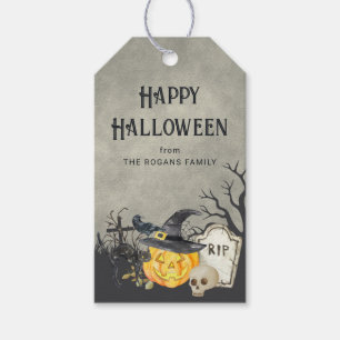 Spooky Costumes and Cocktails Halloween Gift Tags