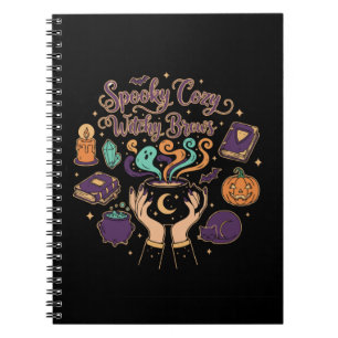 Spooky Cosy Witchy Brews Cute Halloween Aesthet Notebook