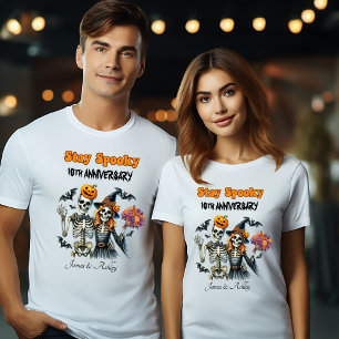  Spooky Couples Halloween Anniversary  T-shirts