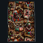 Spooky Creepy Clown Zombie Abandoned Carnival Medium Gift Bag<br><div class="desc">Here is some ai art depicting some creepy scary clowns with sharp teeth at abandoned carnivals birthday or Halloween party gift bag.</div>