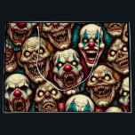 Spooky Creepy Clown Zombie   Large Gift Bag<br><div class="desc">Here is some ai art depicting some creepy scary clowns with sharp teeth birthday or Halloween party gift bag.</div>