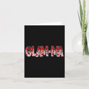 Spooky Creepy Grandma Glam-ma Halloween Costume Card