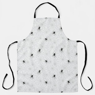 Spooky Creepy Spider Web Halloween Apron