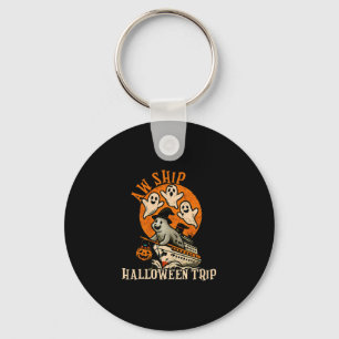 Spooky Cruise Ship Aw Ship Halloween Trip Happy Ha Key Ring