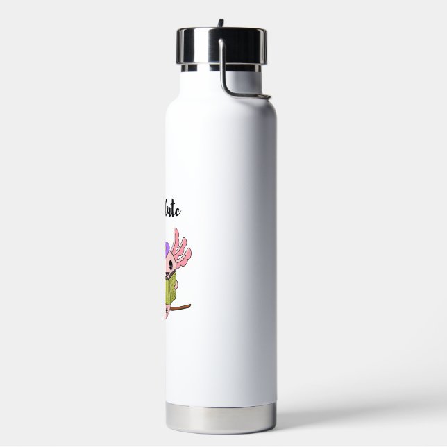 Spooky Cute Axolotl Halloween Water Bottle (Left)
