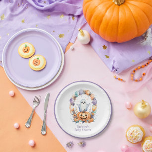 Spooky Cute Baby Shower Paper Plate