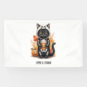 Spooky Cute Cat Halloween Banner