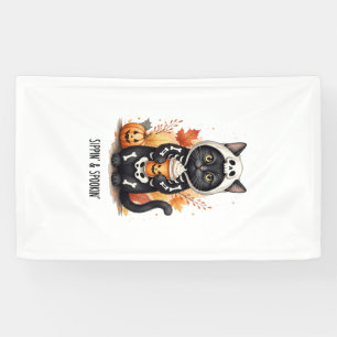 Spooky Cute Cat Halloween Banner