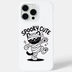 Spooky Cute Cat Halloween Design iPhone 15 Pro Max Case