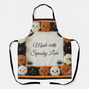 Spooky Cute Crochet Pumpkin Halloween Apron