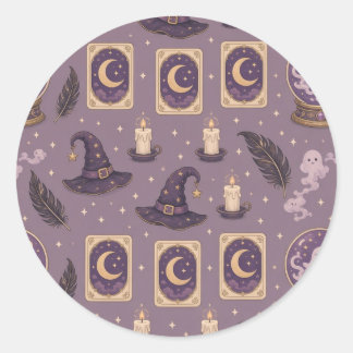 Spooky Cute Crystal Balls Round Sticker