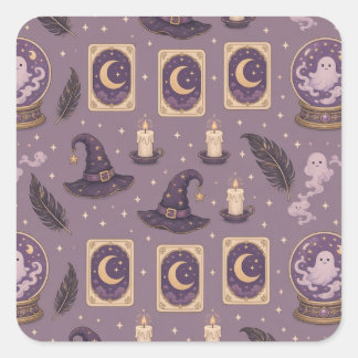 Spooky Cute Crystal Balls Square Sticker
